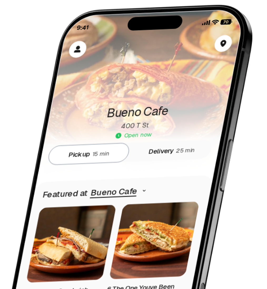 Bueno Cafe app preview